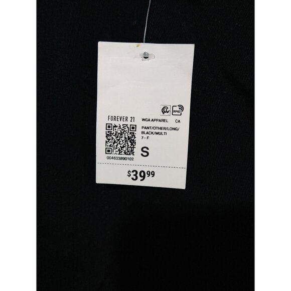 Airwalk Forever 21 Pants Womens Small Black Plaid Colorblock Cotton High Rise - Picture 7 of 10